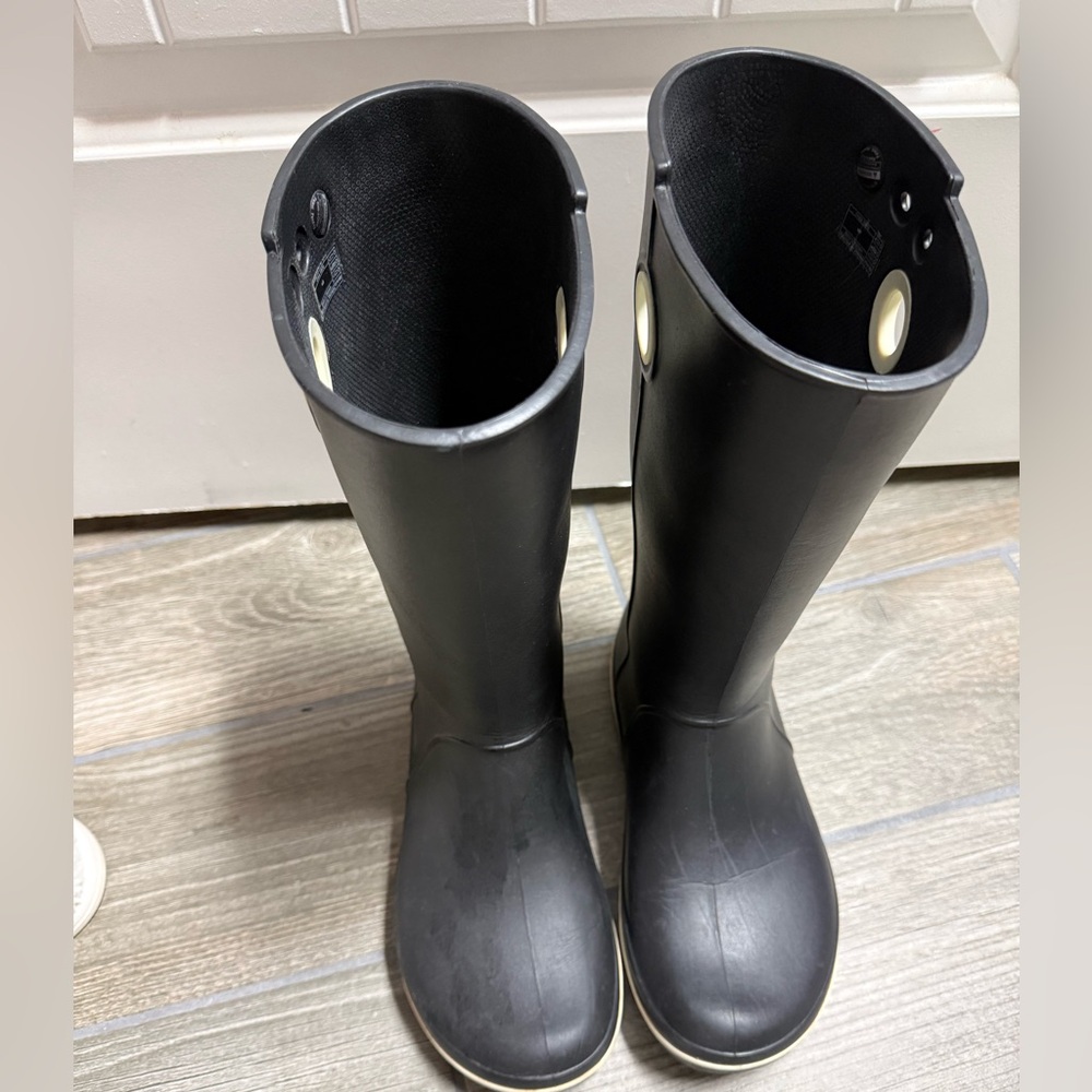 CROCS Black Tall Rain Boots